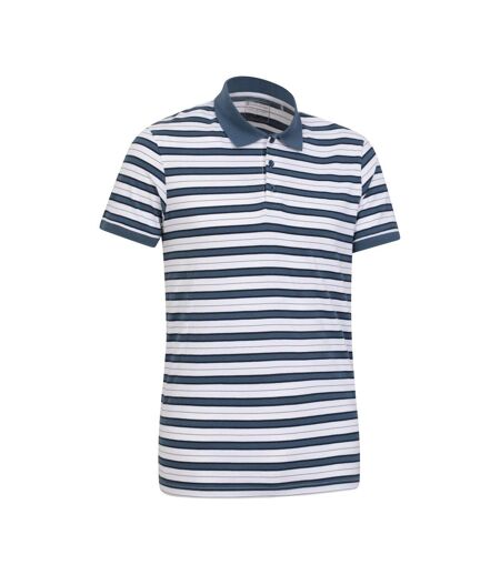 Polo Manches Courtes À Rayures En Coton Bio Wren Homme Blanc À Rayures Mountain Warehouse