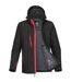 Womens/ladies Patrol Hooded Soft Shell Jacket Black Bright Red Stormtech-3