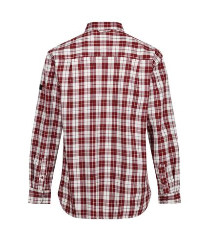 Mens lance checked shirt syrah red Regatta