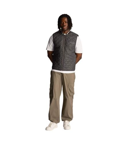 Mens quilted sleeveless vest gunmetal Lyle & Scott