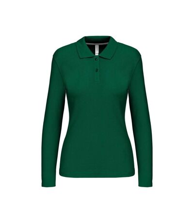 Polo manches longues - Femme - K244 - vert kelly