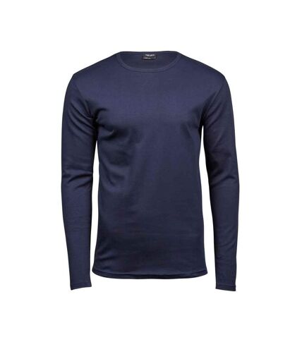 Tee Jays T-shirt à manches longues en interlock pour hommes (Bleu marine) - UTPC4302