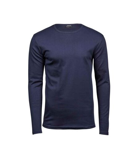 Tee Jays T-shirt à manches longues en interlock pour hommes (Bleu marine) - UTPC4302