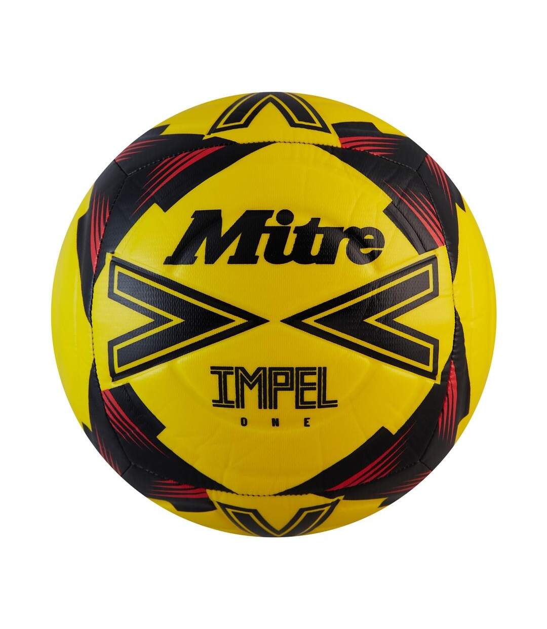 Ballon De Foot Impel One Taille 5 Jaune Noir Rouge Mitre-1