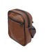 Sacoche bandoulière homme en cuir de vachette - Marron, multi poches et sangle réglable-2