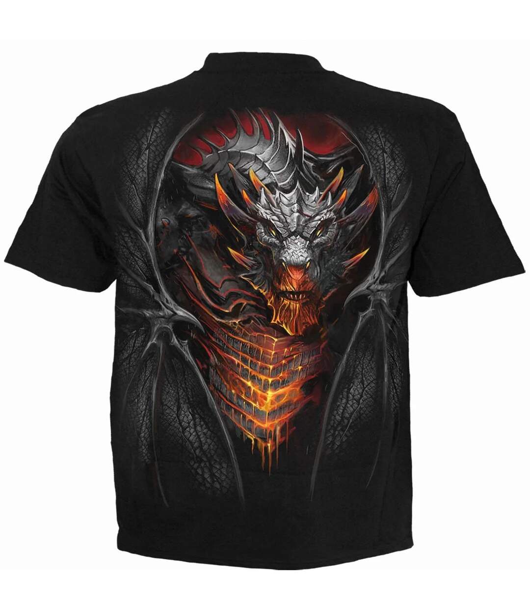 T-shirt draconis adulte noir Spiral Direct-2