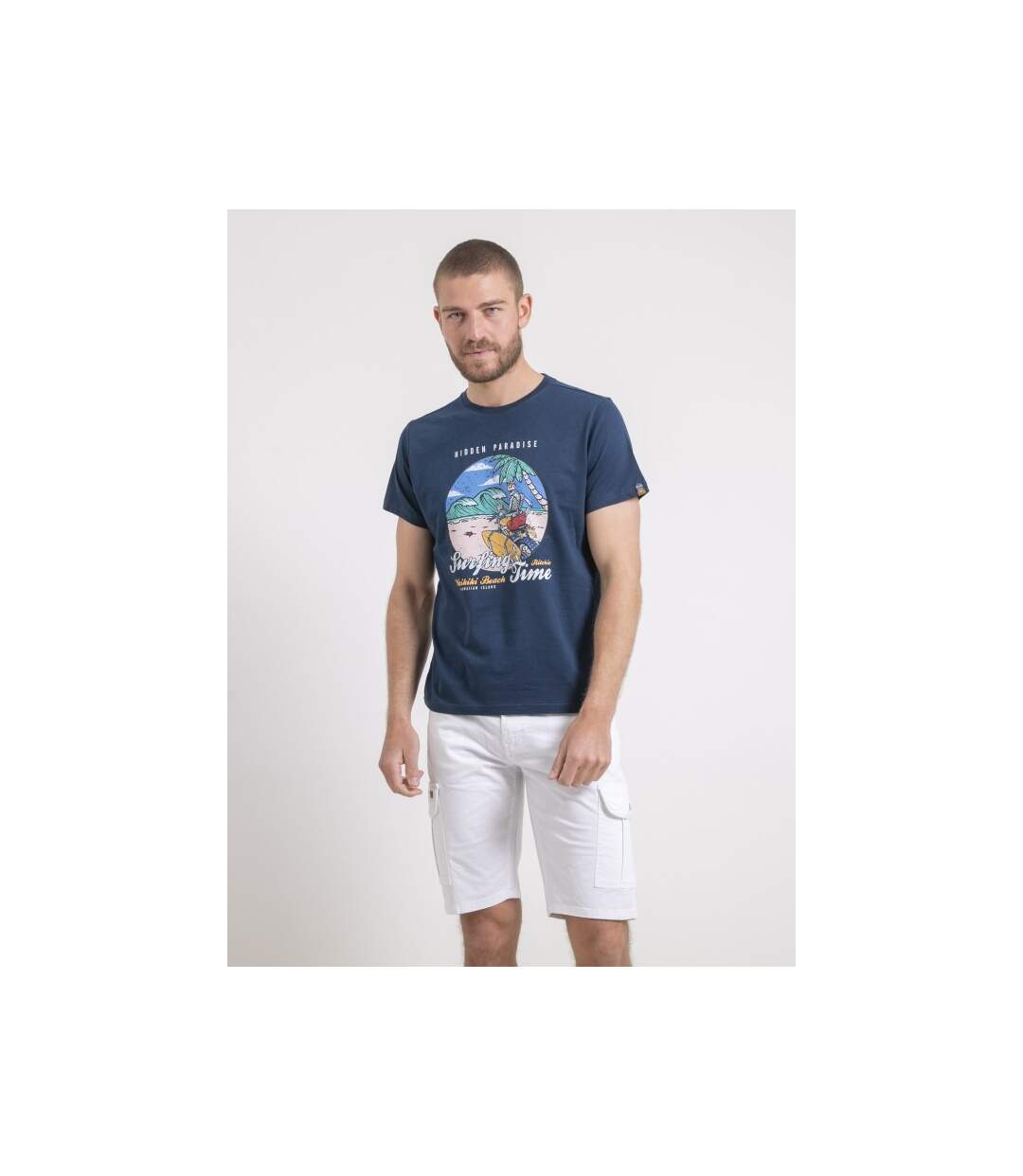 T-shirt col rond pur coton NEROMAX-1