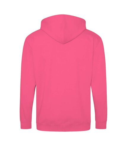 Awdis Plain Mens Hooded Sweatshirt / Hoodie / Zoodie (Pink)