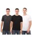 Pack Of 3  Mens Colney T-shirt  Black Grey White Farah-3