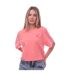 T-shirt Court Hands Off Femme Rose Off White-1