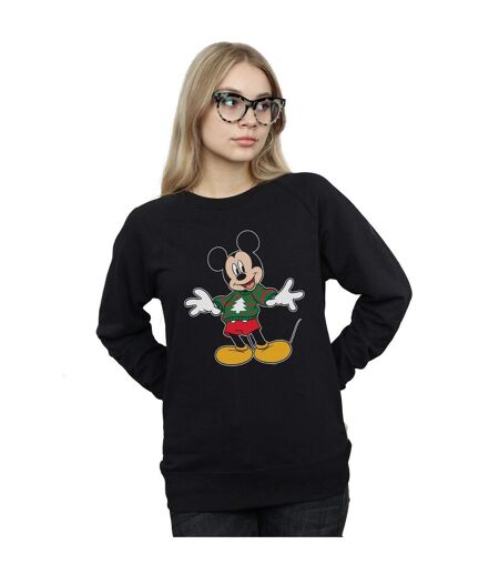 Disney Pull de Noël Mickey Mouse Femmes/Dames Sweatshirt Stroke (Noir) - UTBI27315