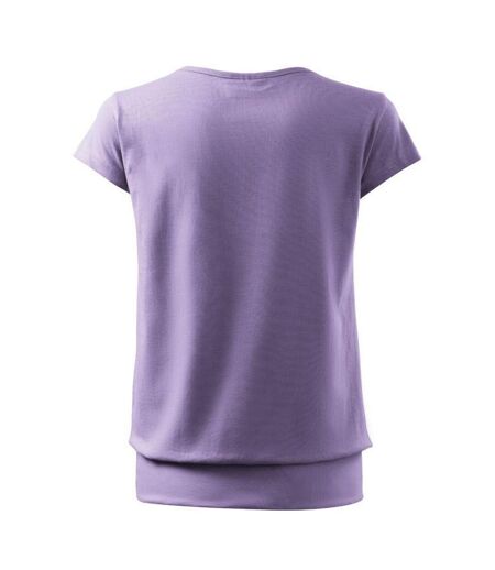 Womens/ladies City T-shirt Violet Adler