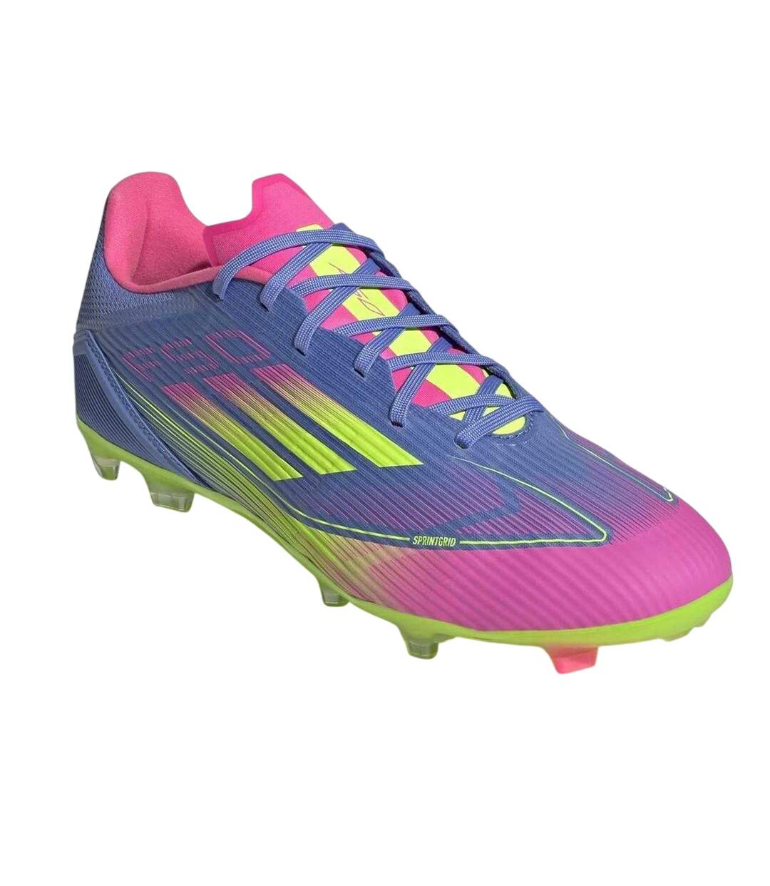 Mens Messi F50 Firm Ground Football Boots Blue Lemon Adidas-4