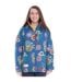 Veste Imperméable Motif/style Spirale Femme Bleu Rose Lazy Jacks-2
