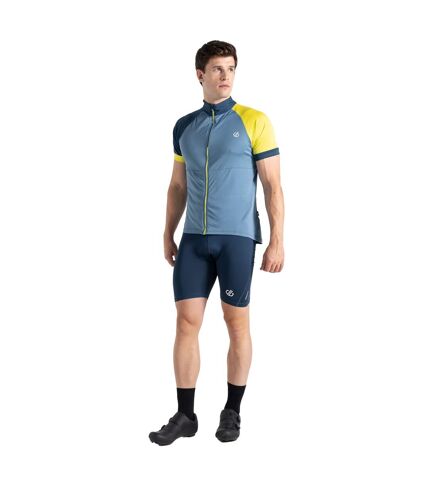 Maillot de cyclisme protraction homme bleu / jaune néon Dare 2B