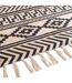 Tapis Déco à Franges Manille 120x170cm Noir-2