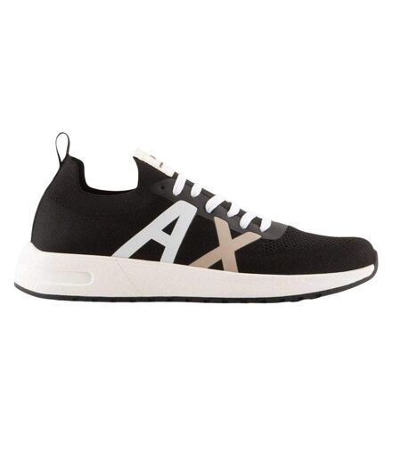 Mens Logo Trainers Black White Armani Exchange