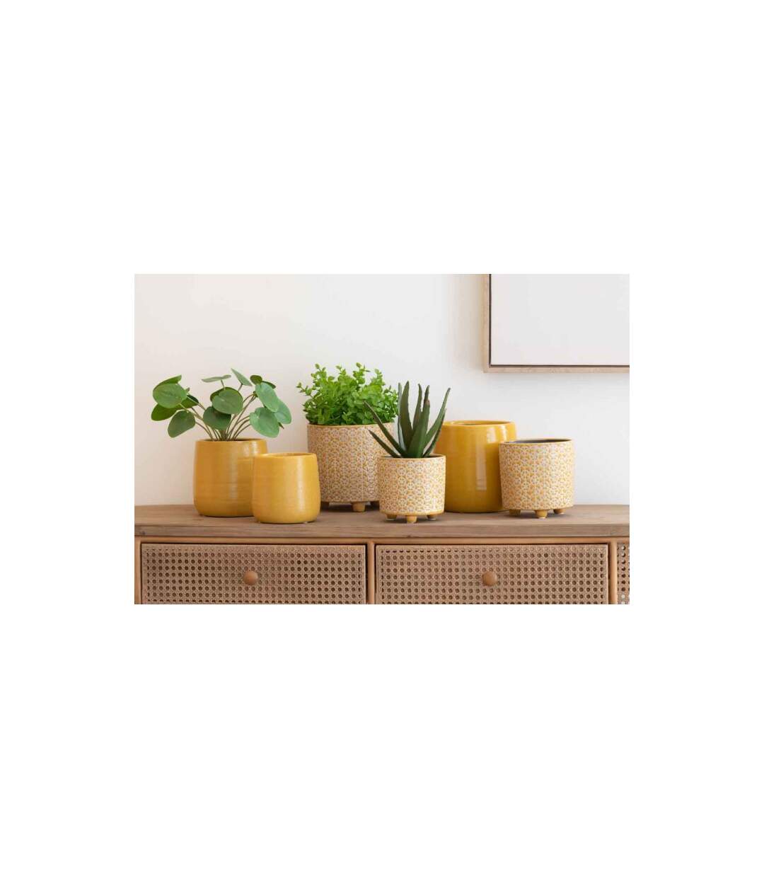 Cache-Pot Déco en Céramique Minada 16cm Ocre