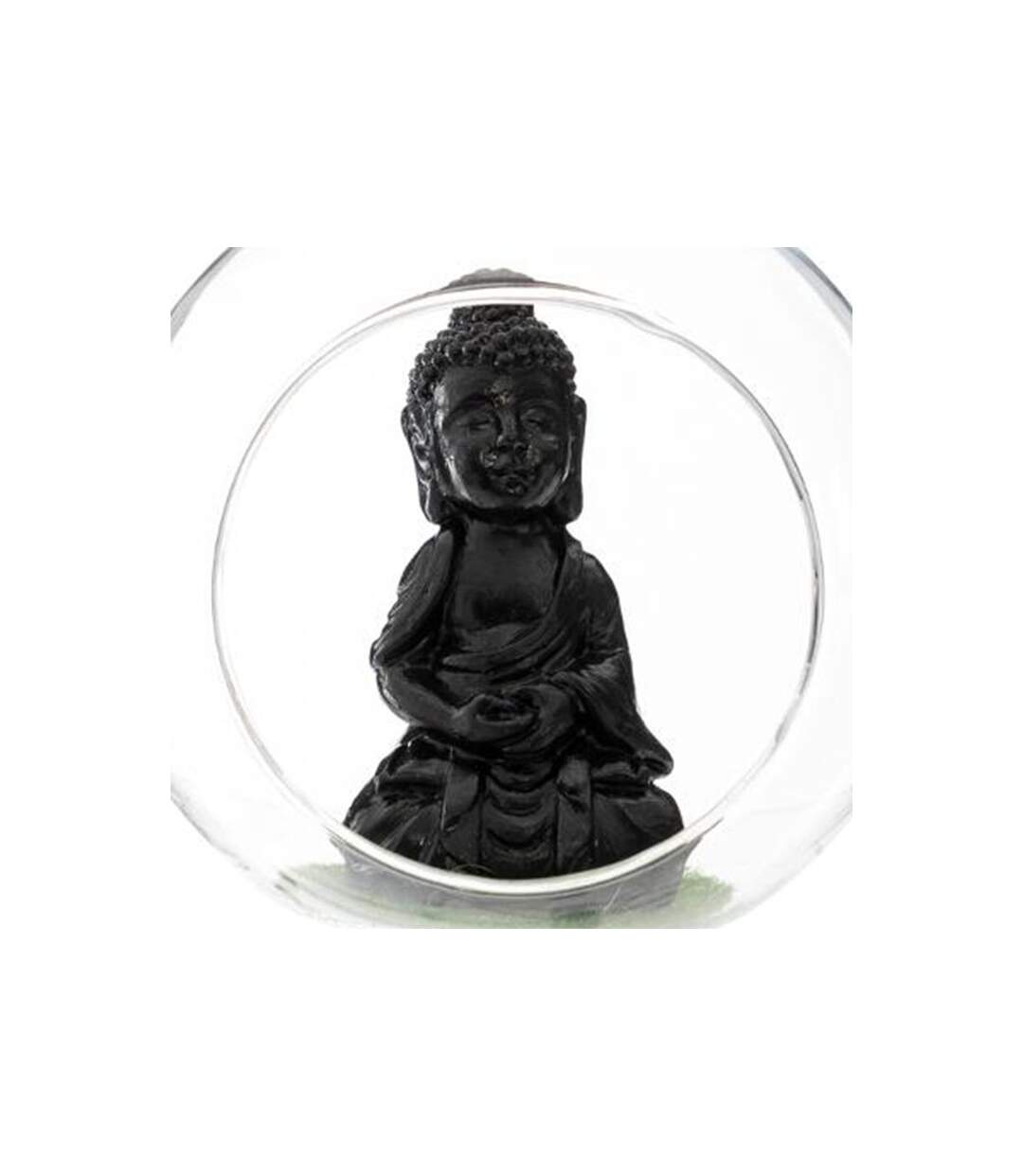 Boule en Verre Suspendue Bouddha 10cm Transparent-2
