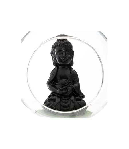 Boule en Verre Suspendue Bouddha 10cm Transparent