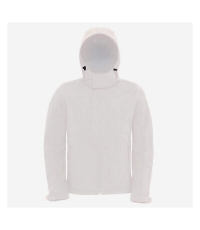 B&C Mens Hooded Soft Shell Jacket (White) - UTRW9675