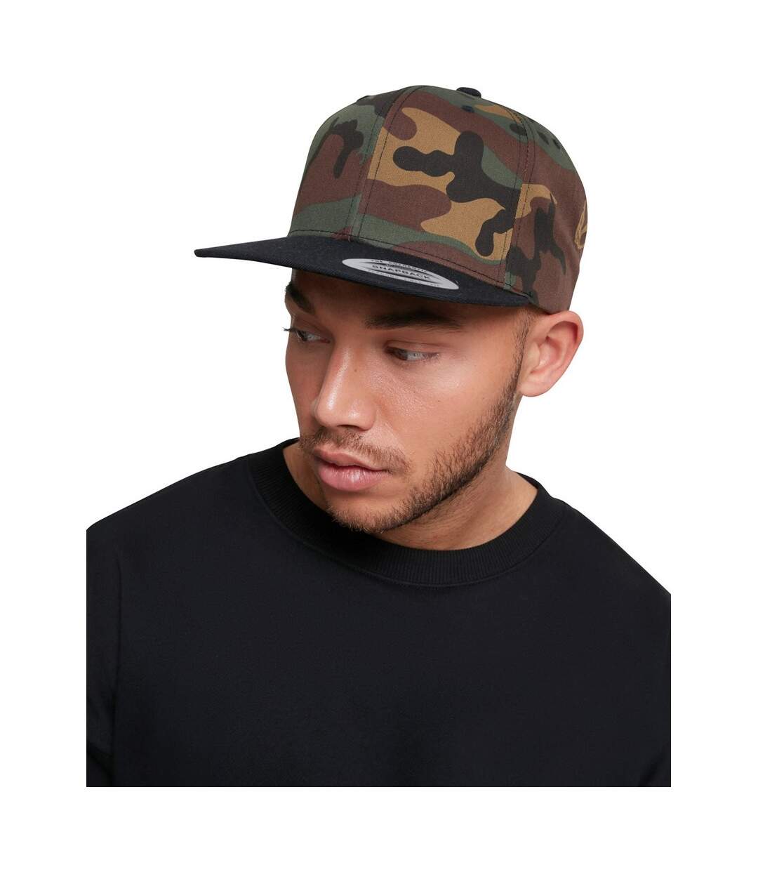 Casquette ajustable classic adulte vert kaki / noir Yupoong-3