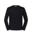 Fruit of the Loom Mens Iconic 195 Premium Ringspun Cotton Long-Sleeved T-Shirt (Black)