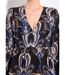 Robe courte col V imprimé cachemire-3