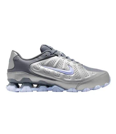 Womens/ladies Logo Trainers Metallic Silver Hydro Blue Nike