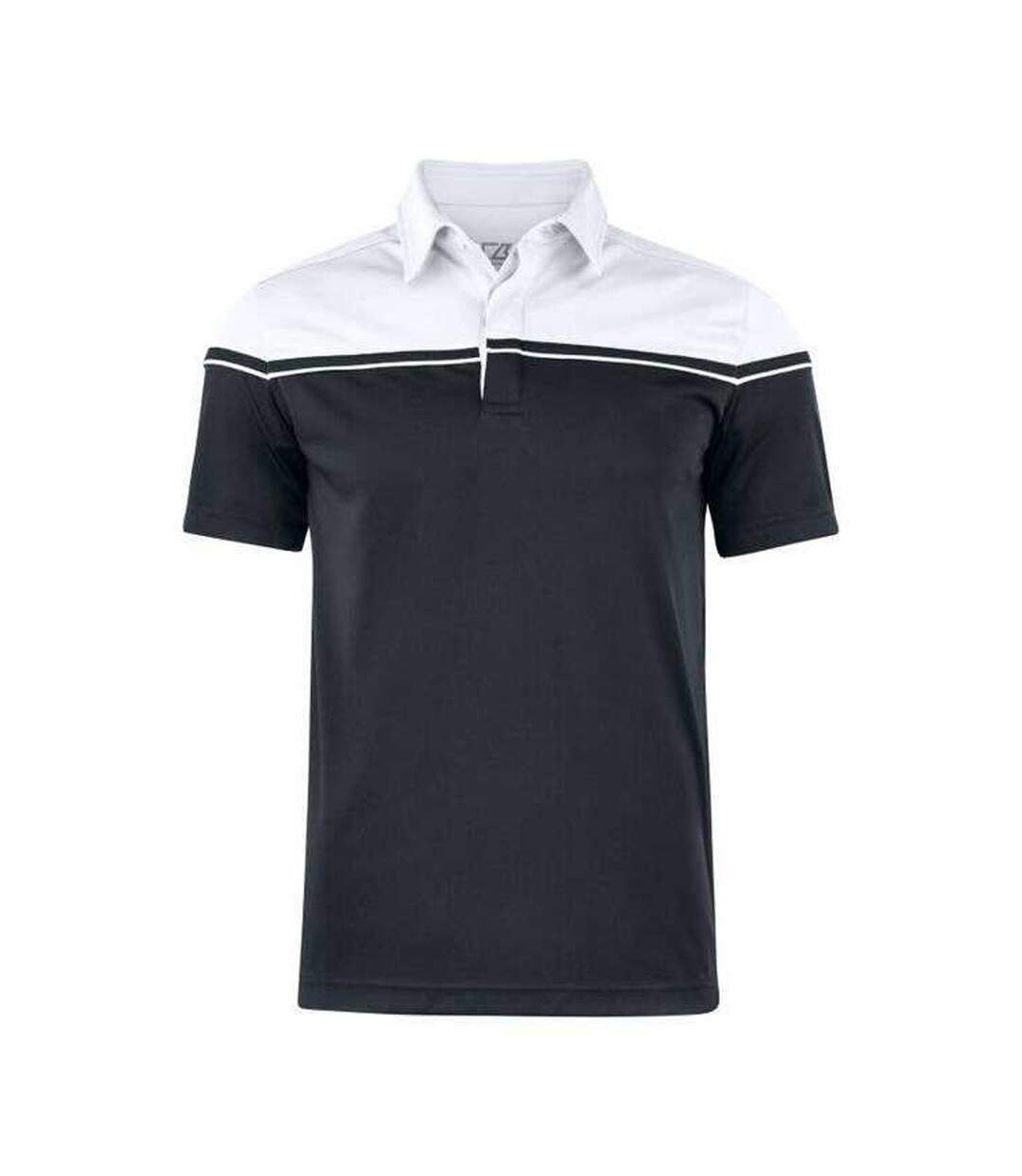 Polo Motif/style Blocs De Couleurs Seabeck Homme Noir Blanc Cutter & Buck-1