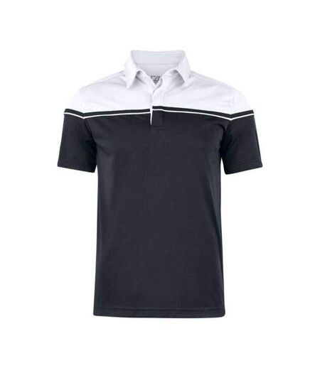 Polo Motif/style Blocs De Couleurs Seabeck Homme Noir Blanc Cutter & Buck