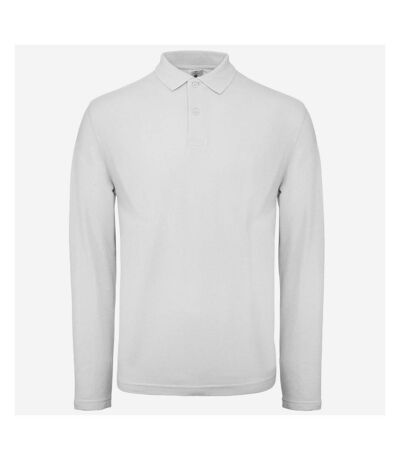 B&C Collection Mens Long Sleeve Polo Shirt (White) - UTRW6356
