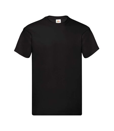 Mens original heather t-shirt black Fruit of the Loom