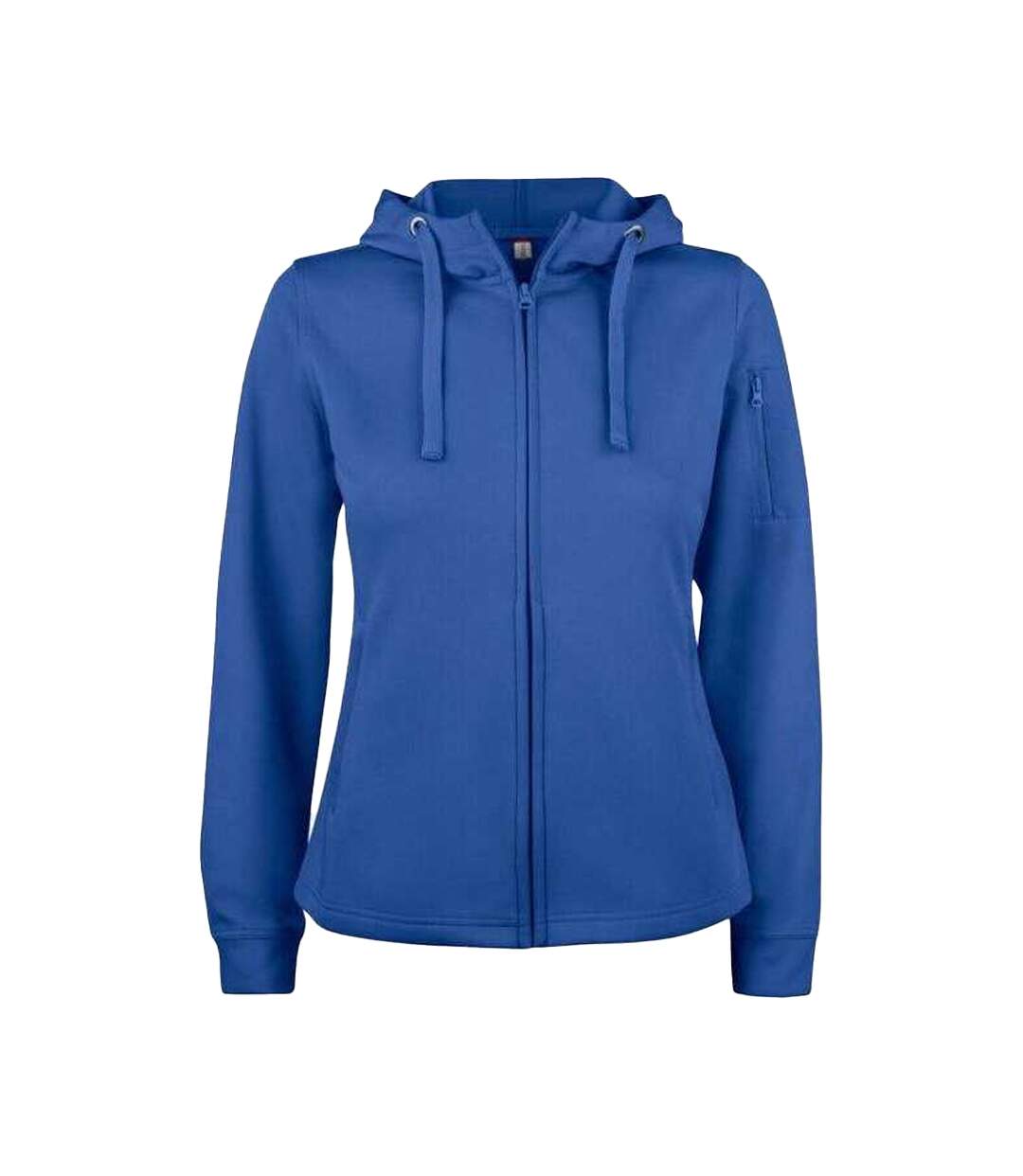 Womens/ladies Basic Full Zip Hoodie Royal Blue Clique-1