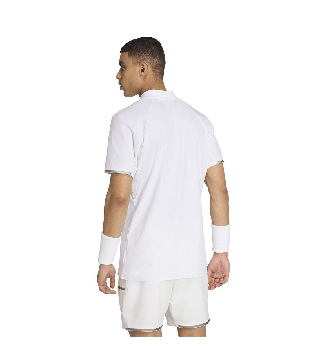 Mens Wimbledon Short-sleeved Polo Shirt White Adidas-3