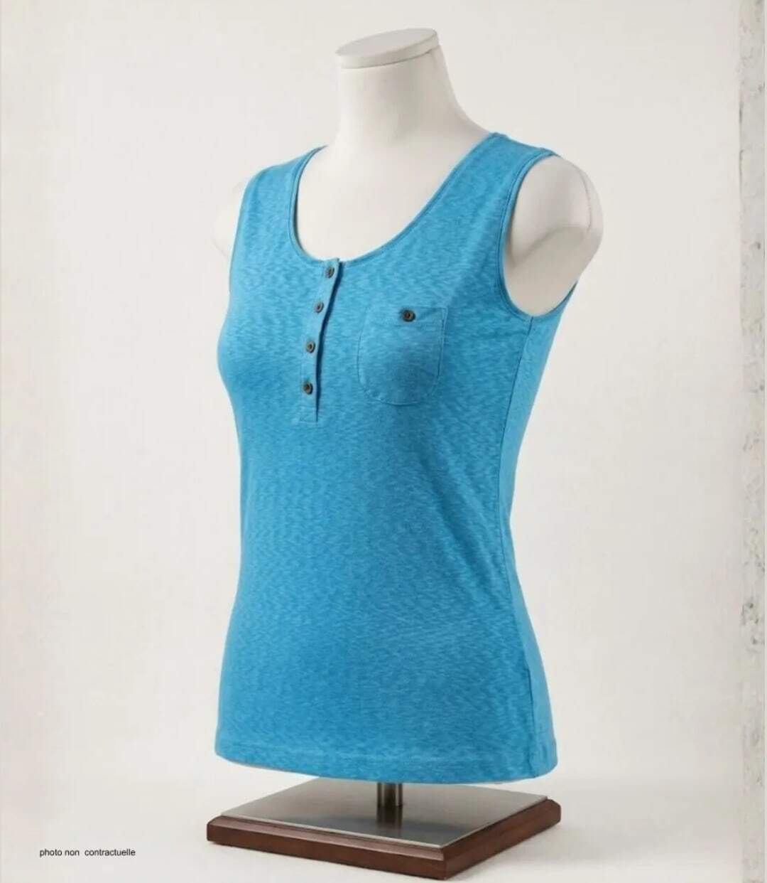 Axone GRAZIA1 Débardeur femme grande taille en coton flammé pour une fraîcheur absolue-3
