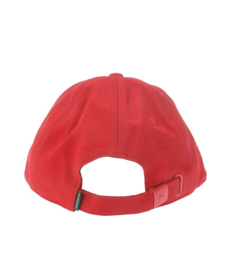 Unisex Adult Adjustable Cotton Twill Baseball Cap Red Lacoste