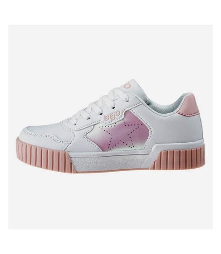Bejo - Baskets BATES - Fille (Blanc / Rose / Jaune) - UTIG2280