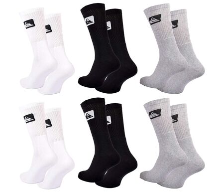 Chaussettes QUIKSILVER CUSHIONED CREW 6 Pcs 0334