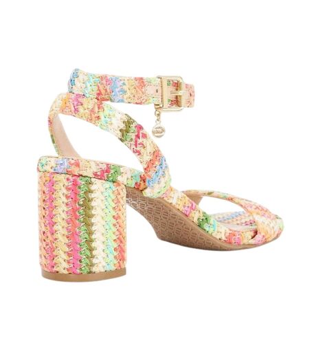 Womens/ladies Lo Memee Woven Mid High Heel Sandals Multicoloured Dune London
