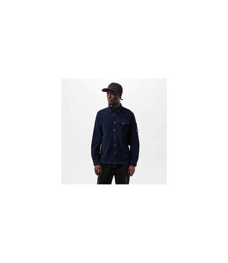 Chemise En Velours Côtelé Avec Poche Poitrine Homme Bleu C.P. Company