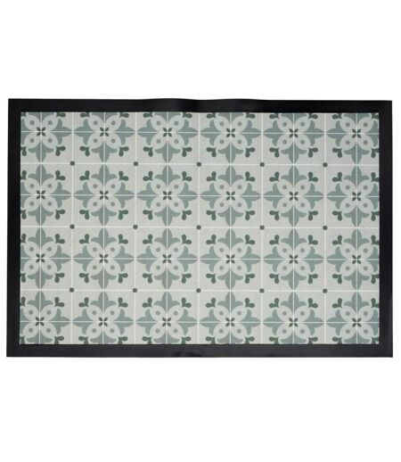 Tapis Déco à Motifs Mosaïque 40x60cm Gris