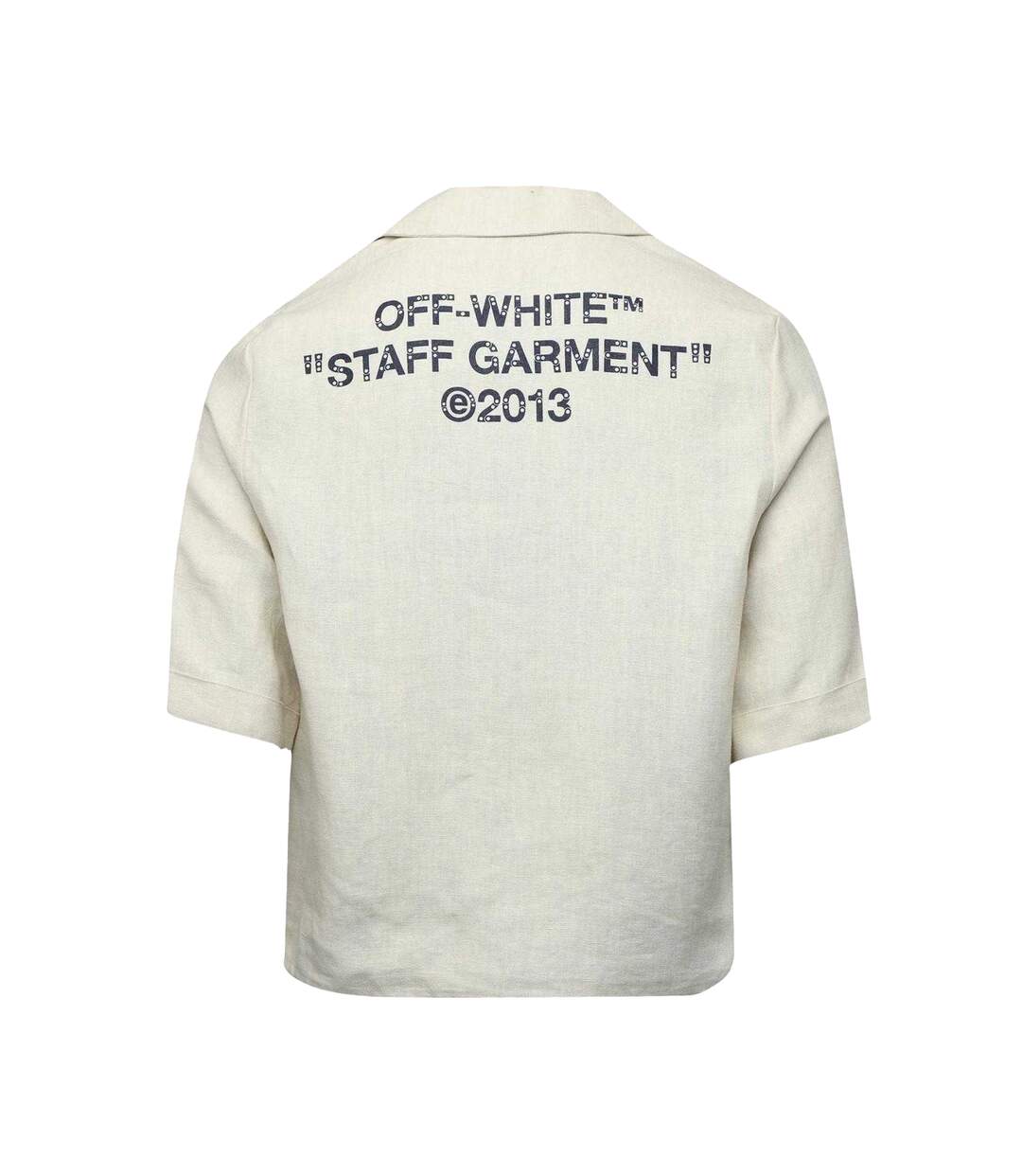 Chemise Motif/style Logo Femme Beige Clair Off White-2