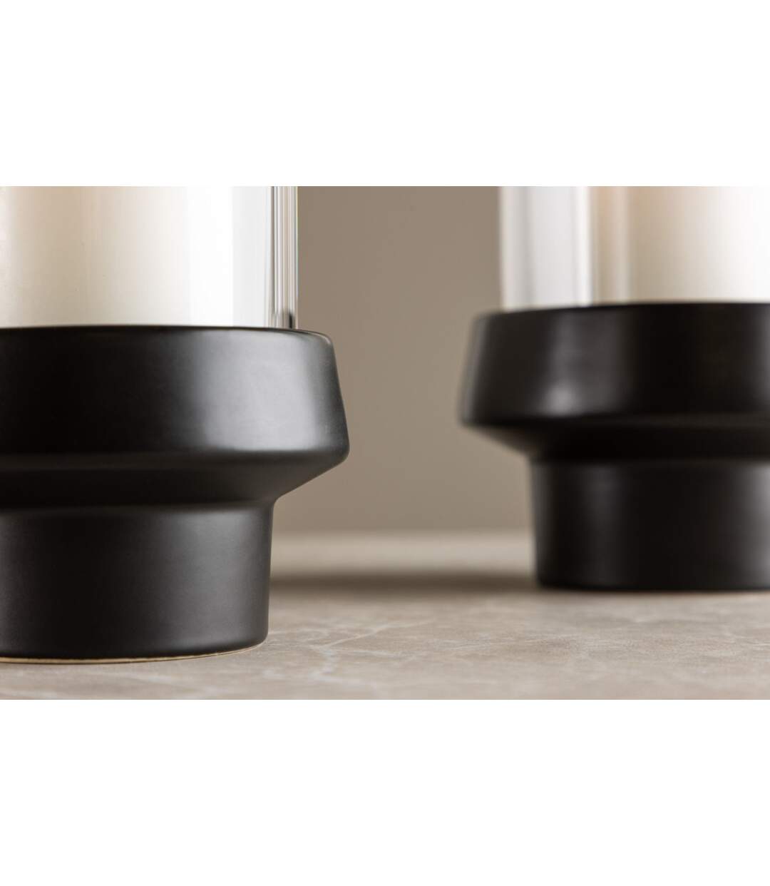 Lanterne en Verre Davida 20cm Noir-3