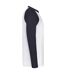 Mens Contrast Long-sleeved Baseball T-shirt White Deep Navy Fruit Of The Loom-3