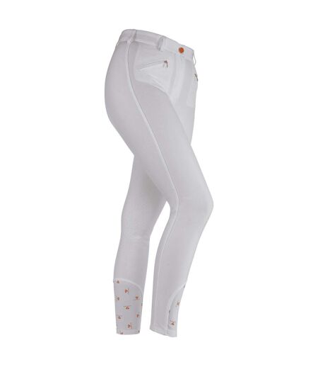 Pantalon d´équitation thompson femme blanc Aubrion