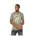 T-shirt Skullmatic Homme Olive Foncé Duck And Cover-1