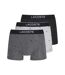 X3 boxers gris/noir homme lacoste logo 5h3411 - l-1