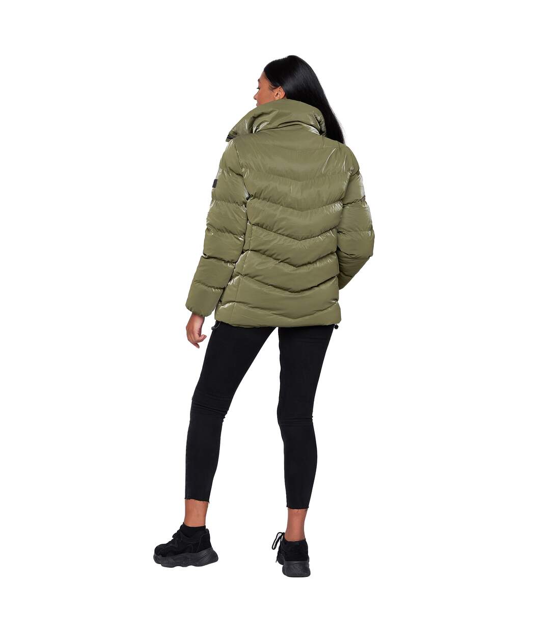 Veste Cassandra Femme Vert Sombre Crosshatch-3