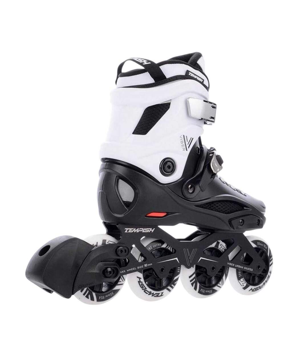 Patins À Roulettes Alignées Enfant 39 Fr Blanc Noir Tempish-2
